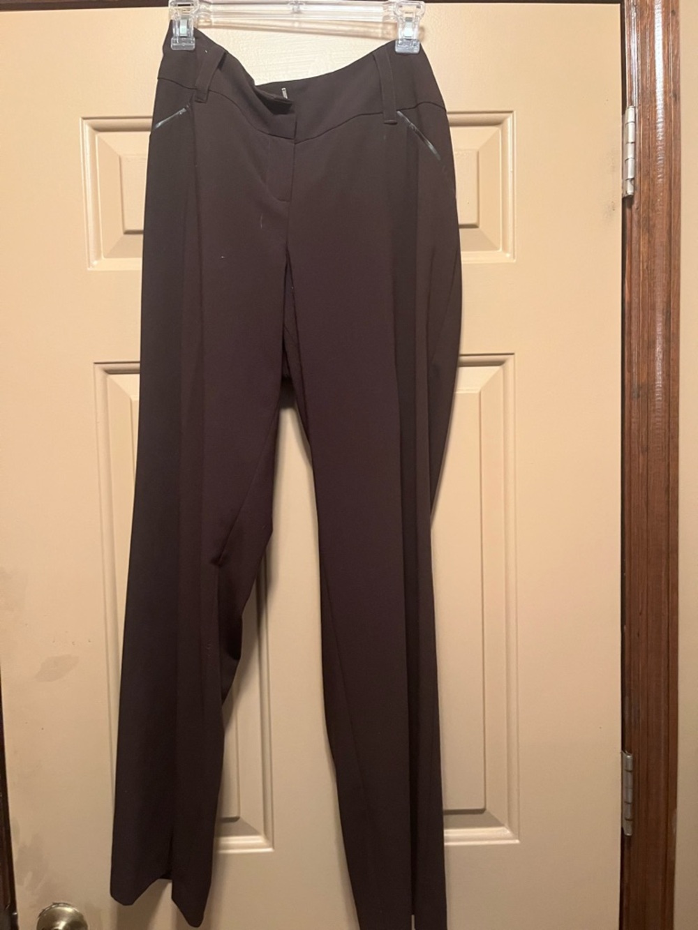 Sharagano Dark Brown Straight-Leg Trousers